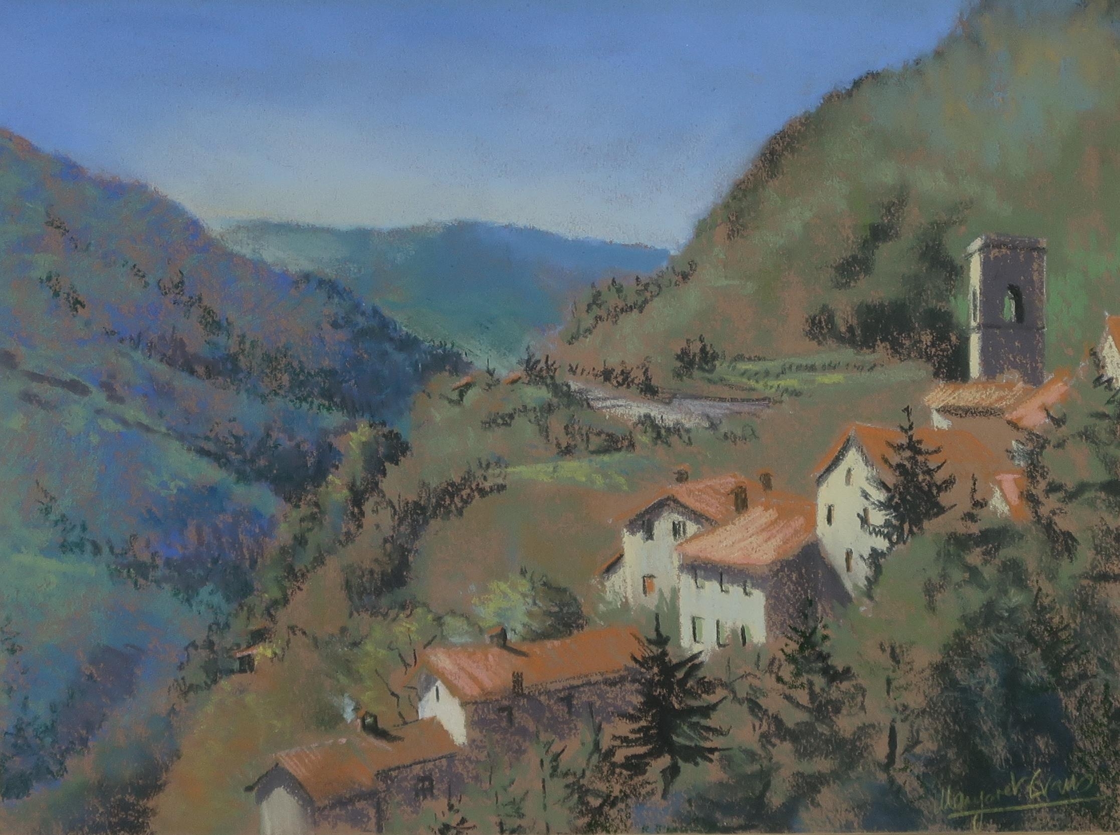 Artwork by Margaret Evans, VALLICO, GARFAGNANA HILLS, Made of Pastel on paper