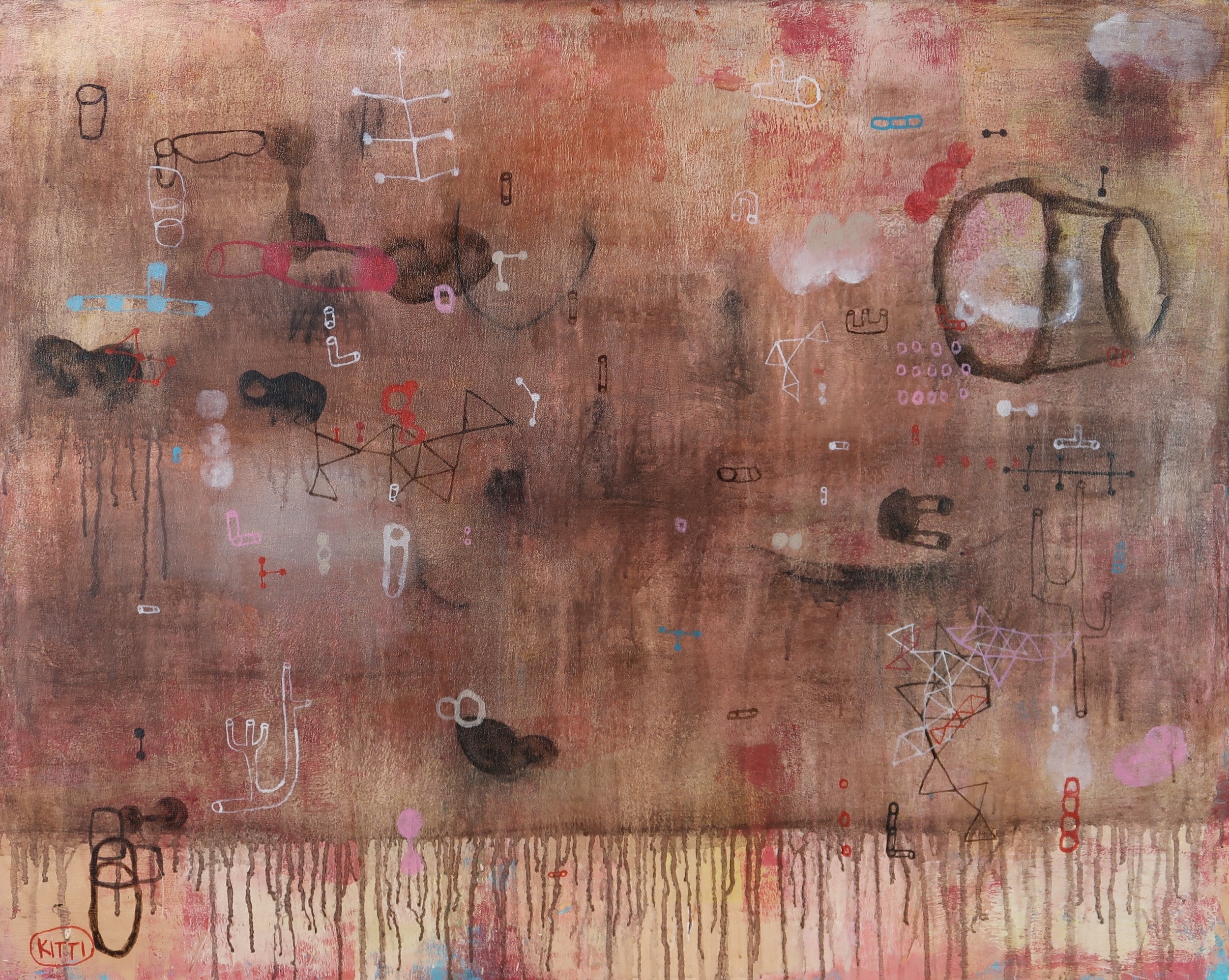 Artwork by Kitti Narod, ABSTRACT, Made of Mixed media on canvas
