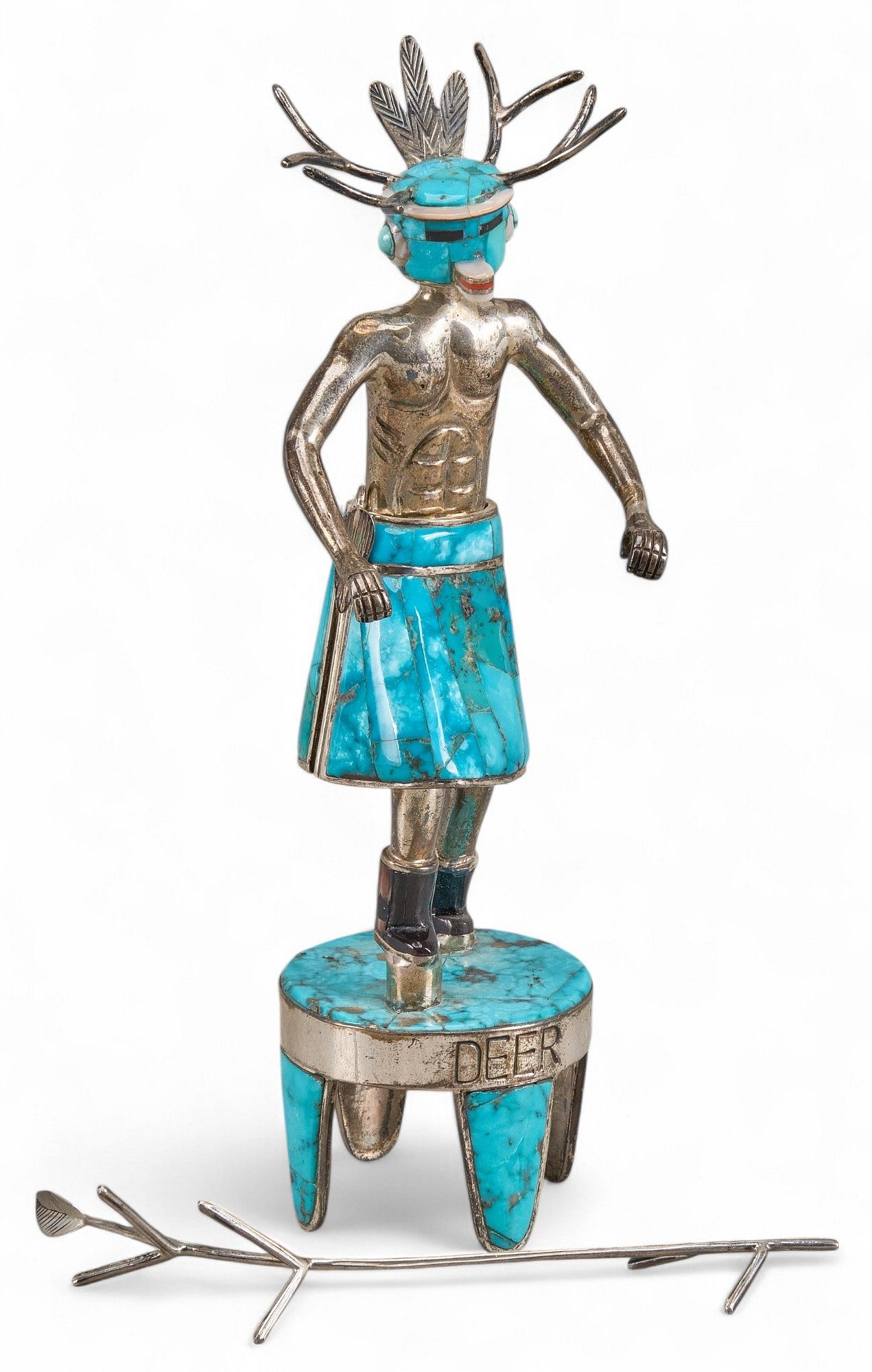 Artwork by David Freeland , Deer, Made of sterling silver