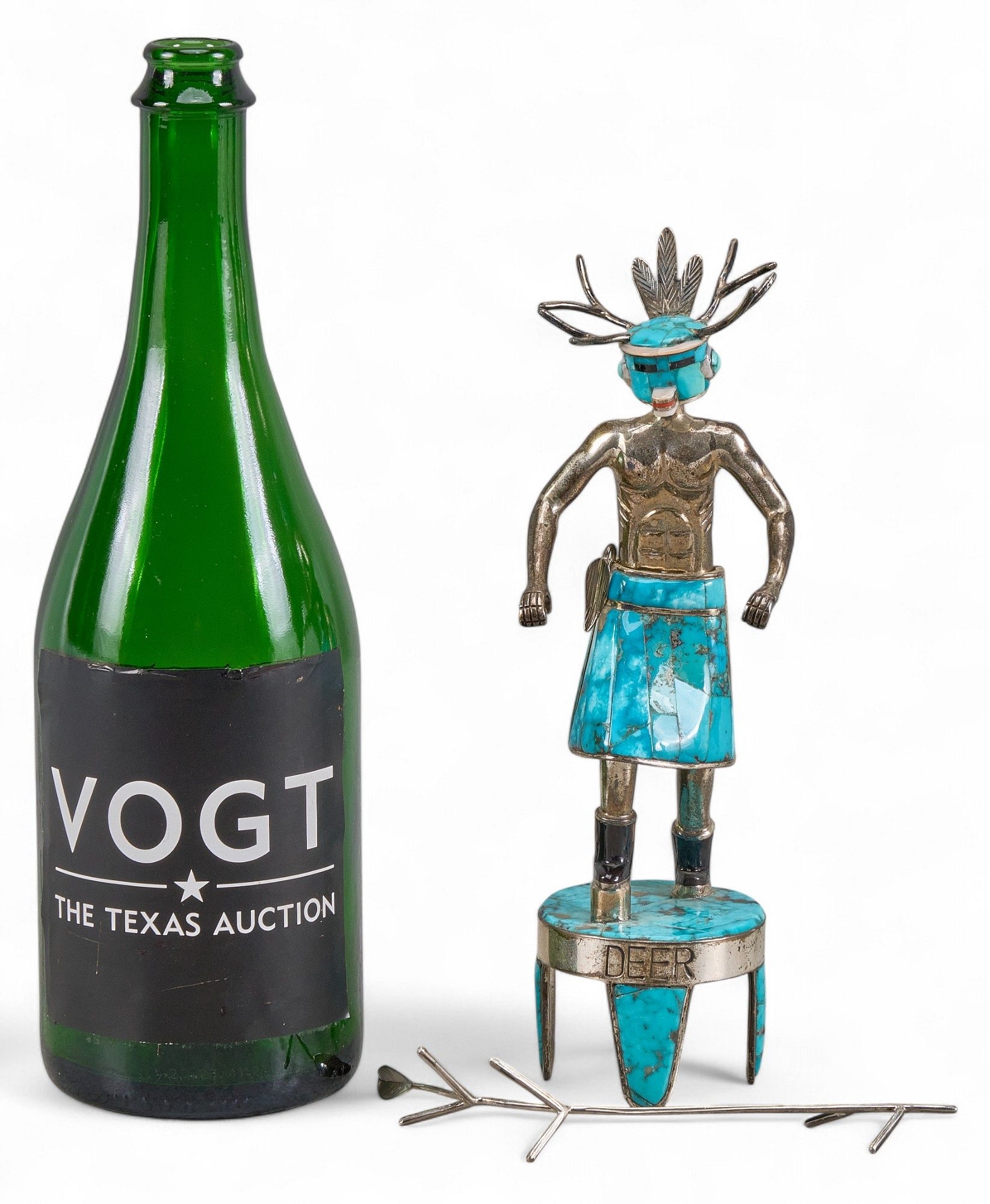 Artwork by David Freeland , Deer, Made of sterling silver