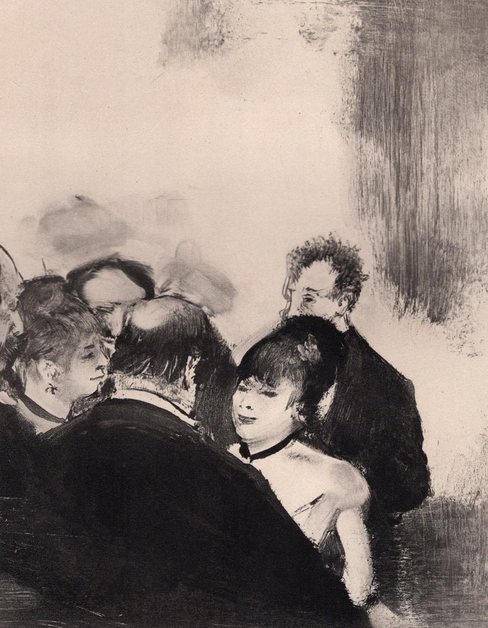 Artwork by Edgar Degas, Young Cardinals Conversating, Made of Etching