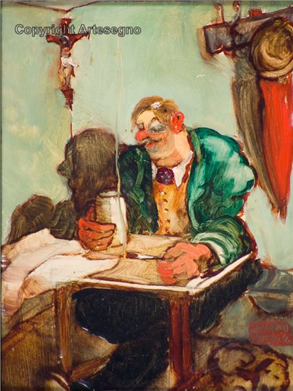 L'artista al tavolo by Kleofas Bogailei