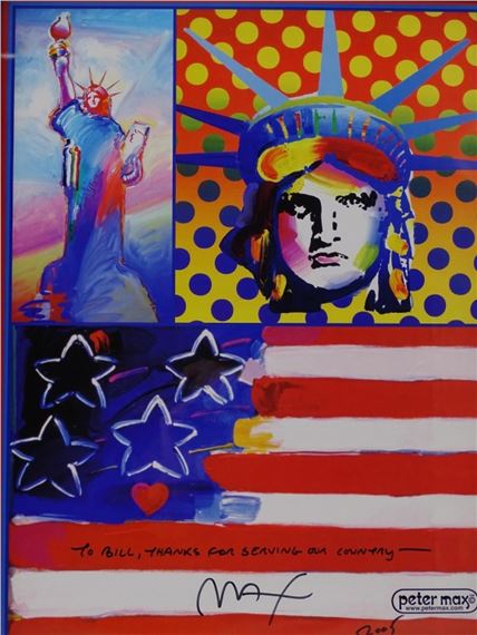 Peter Max | God Bless America IV (2005) | MutualArt