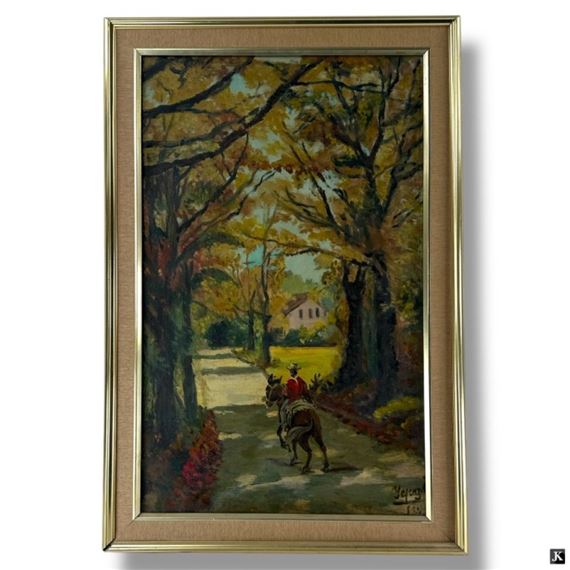 Man on Burro by José Yépez Arteaga