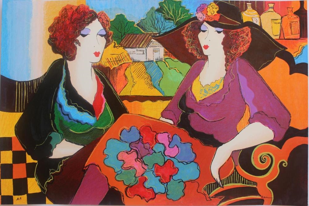 Artwork by Patricia Govezensky, Villa Saint Tropez, Made of Original Serigraph on Paper