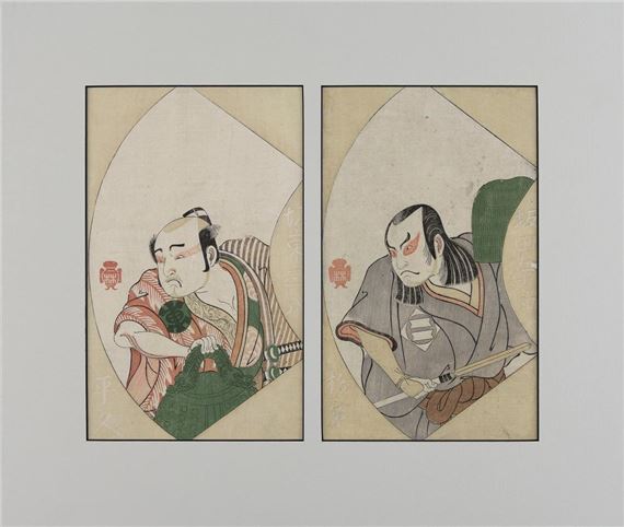 Two Kabuki actors by Katsukawa Shunshō