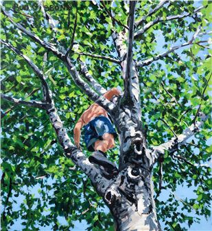 Boy in Tree - Bud Gibbons
