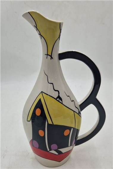 DOUBLE HANDLED TALL THIN JUG IN THE DIMSDALE VIEW EAST DESIGN