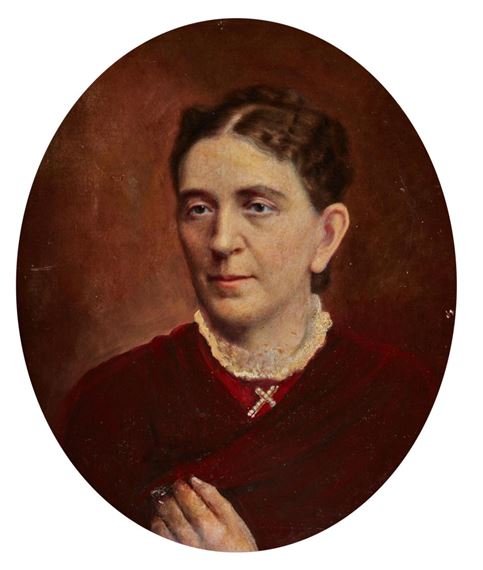 Portrait of a woman in red - Lilla Cabot Perry