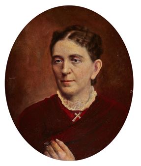 Portrait of a woman in red - Lilla Cabot Perry