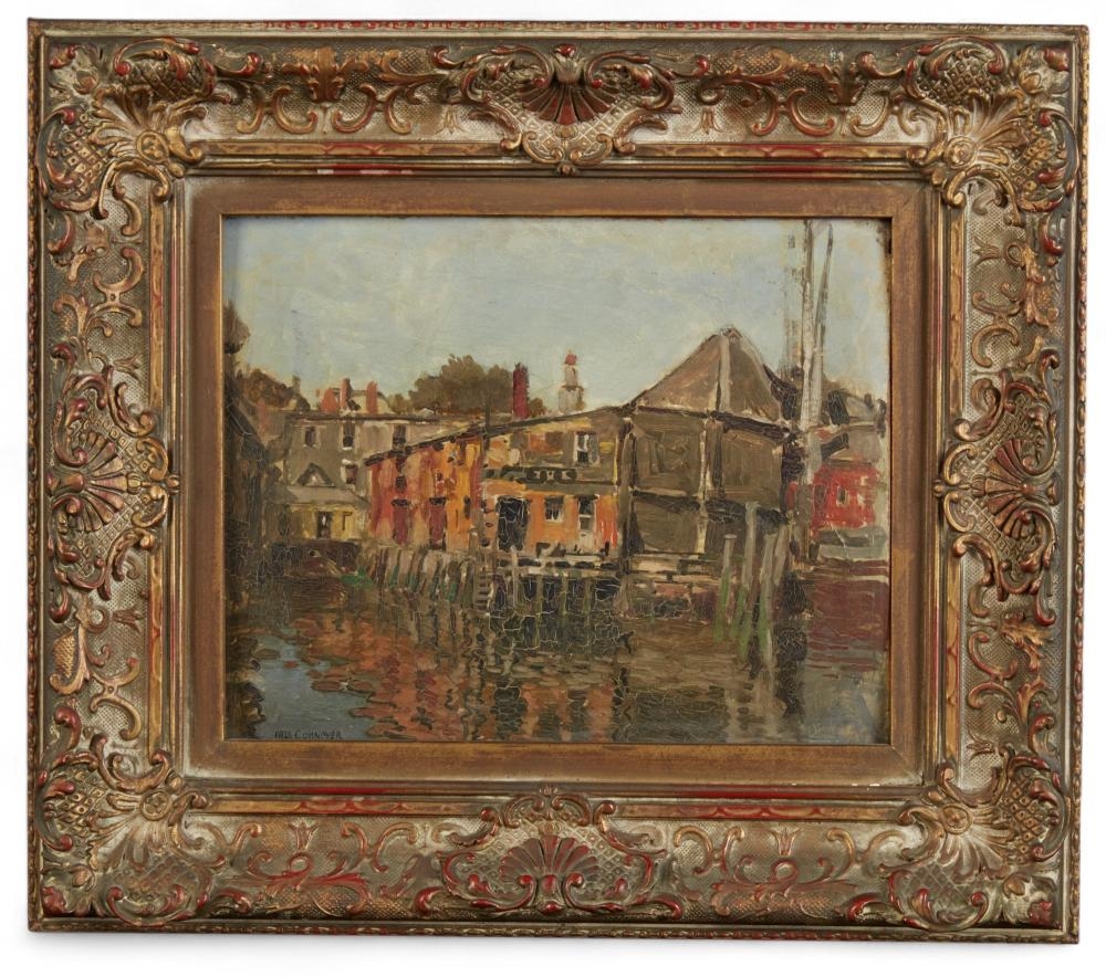Artwork by Paul Cornoyer, Gloucester Warf, Made of oil on board