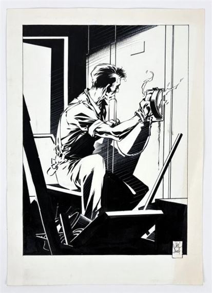 VARANDA Alberto * Illustration for the role-playing game In Nomine Satanis India ink Drawing signed lower right 29 x 21 cm - Alberto Varanda