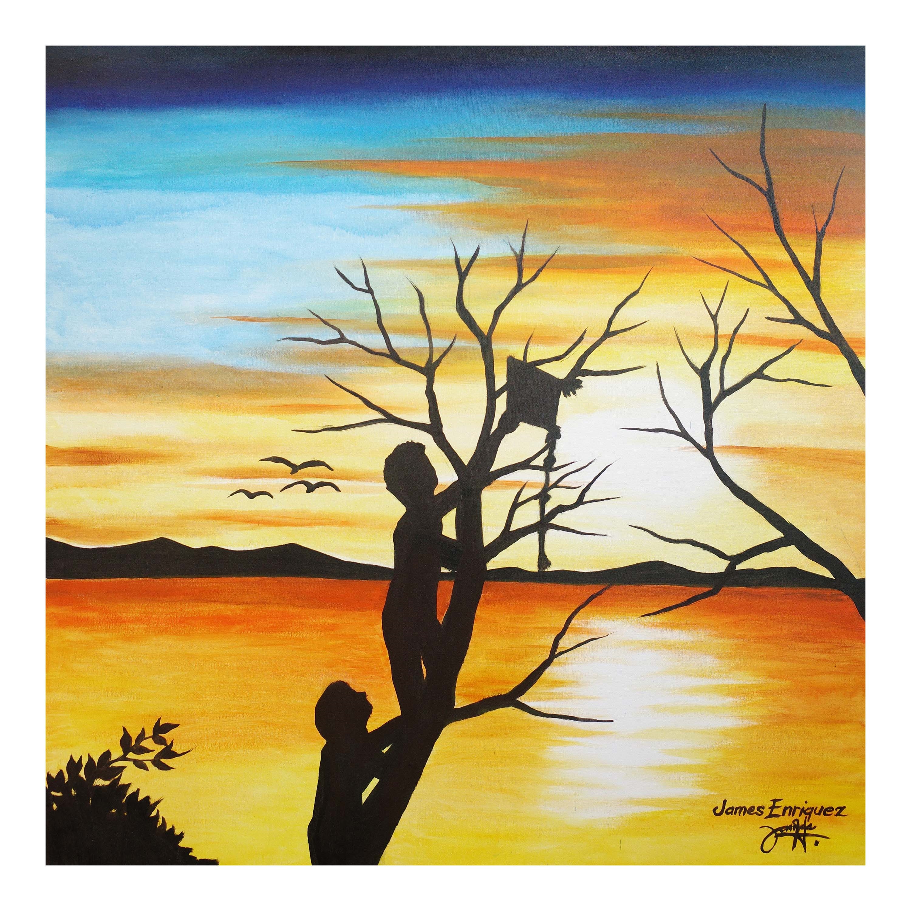 Artwork by James Hitfield B. Enriquez, Chasing the Last Light, Made of acrylic on canvas