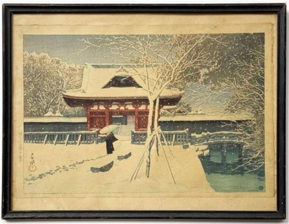 Snow at Shiba Park, Tokyo by Hasui Kawase