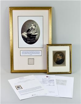 Charles Dickens (1812-1870) - a single hair from the head of Charles Dickens - Charles Dickens
