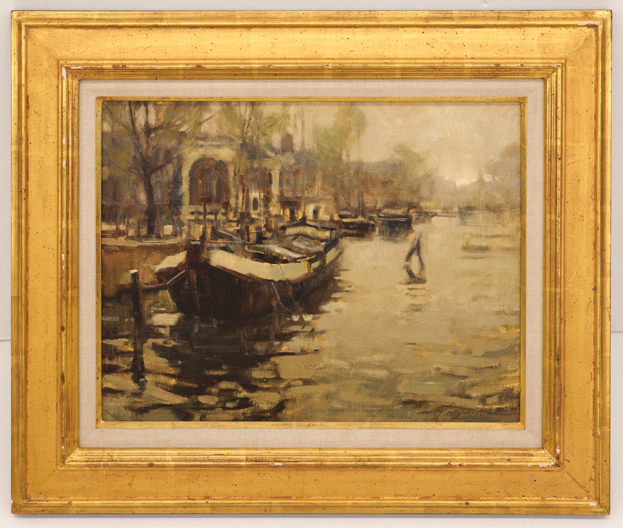 Artwork by Michael J. Lynch, April, Amsterdam, Made of Oil on Masonite