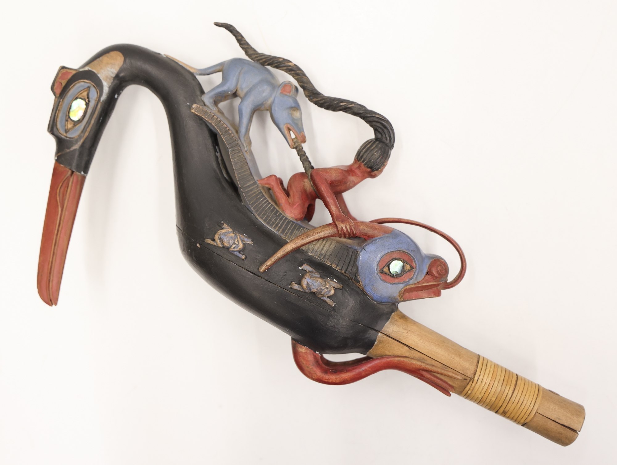 Artwork by Ken Kidder, Oyster Catcher Rattle, Made of Painted Alder