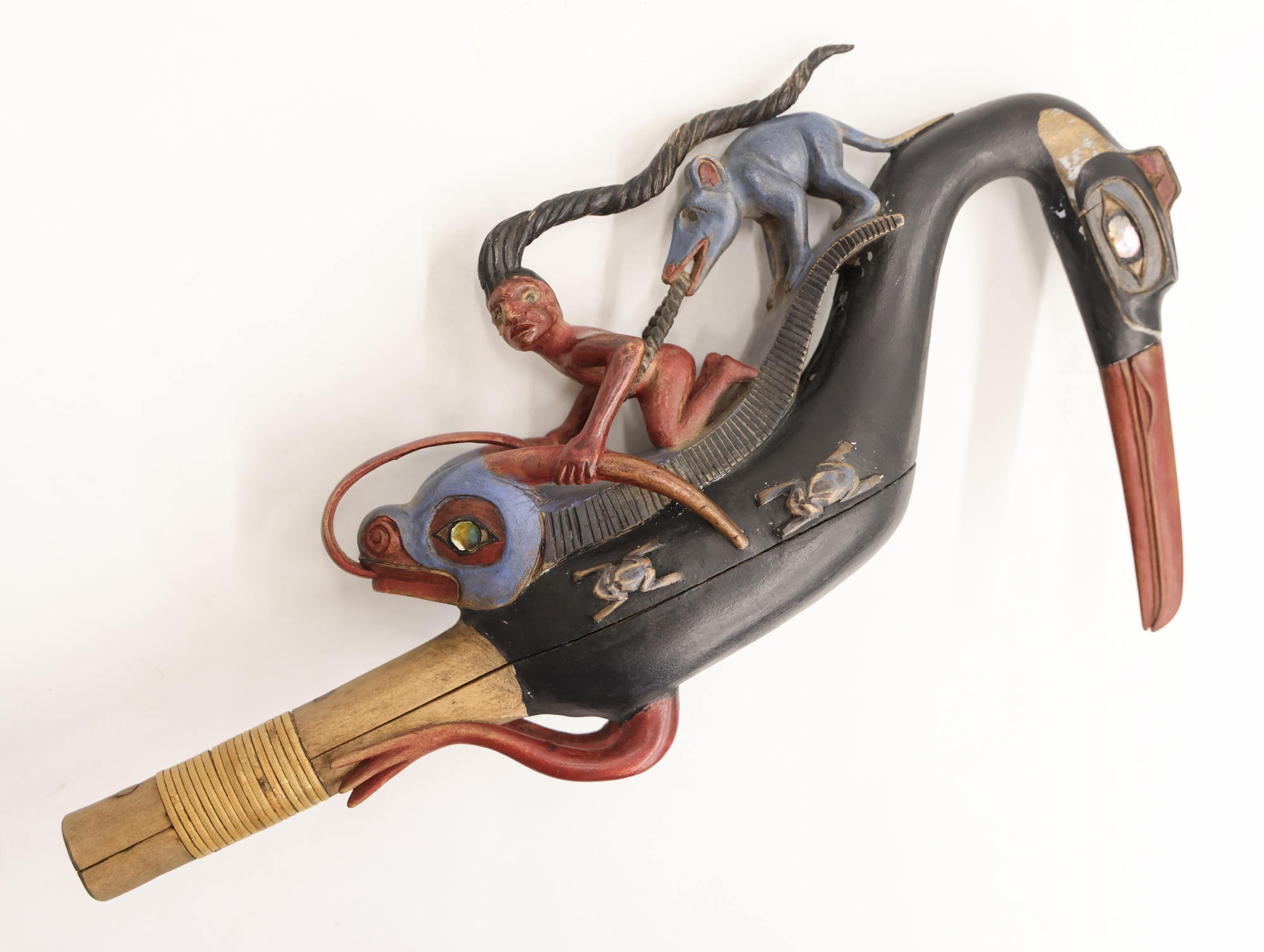 Artwork by Ken Kidder, Oyster Catcher Rattle, Made of Painted Alder
