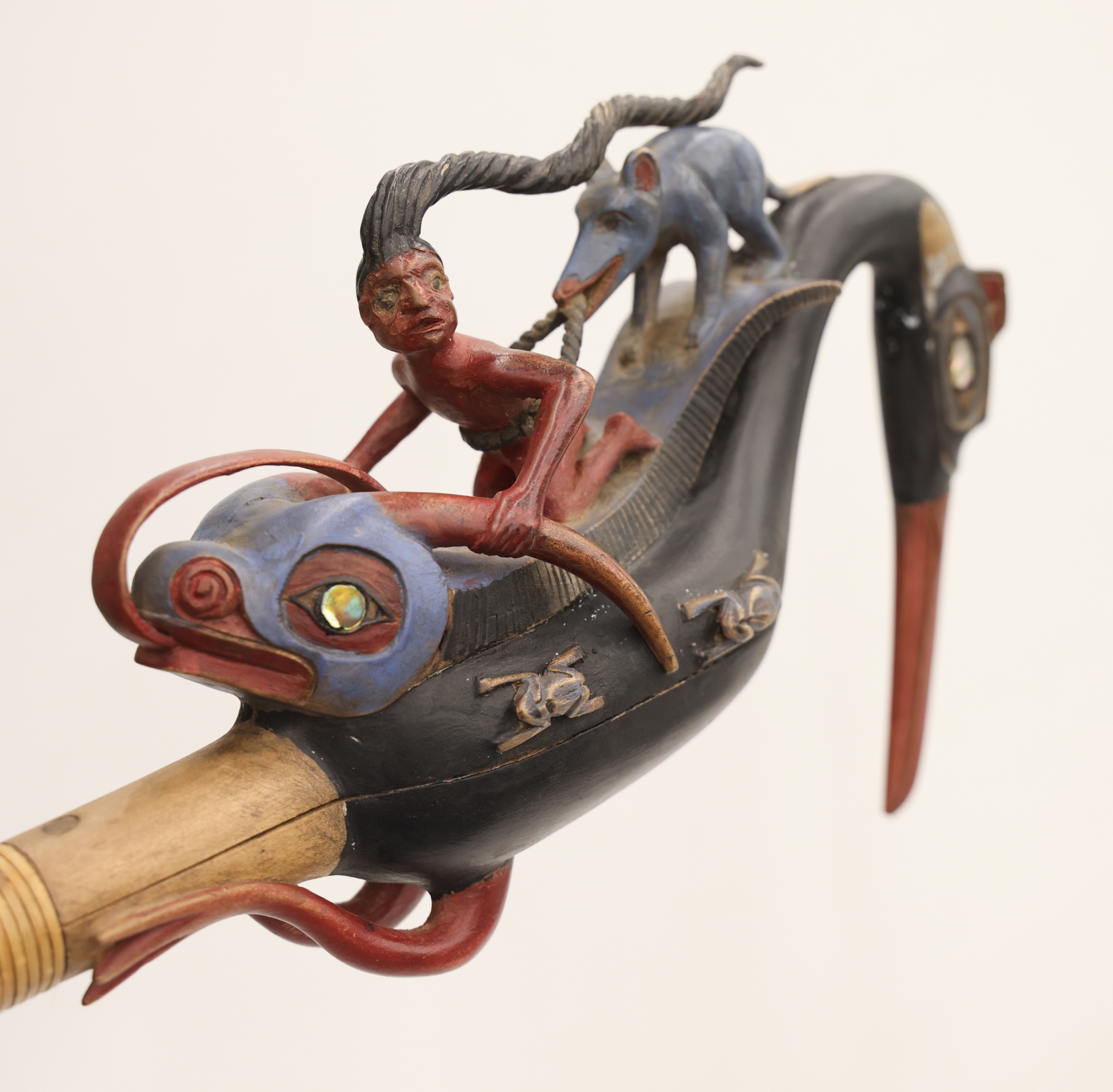 Artwork by Ken Kidder, Oyster Catcher Rattle, Made of Painted Alder