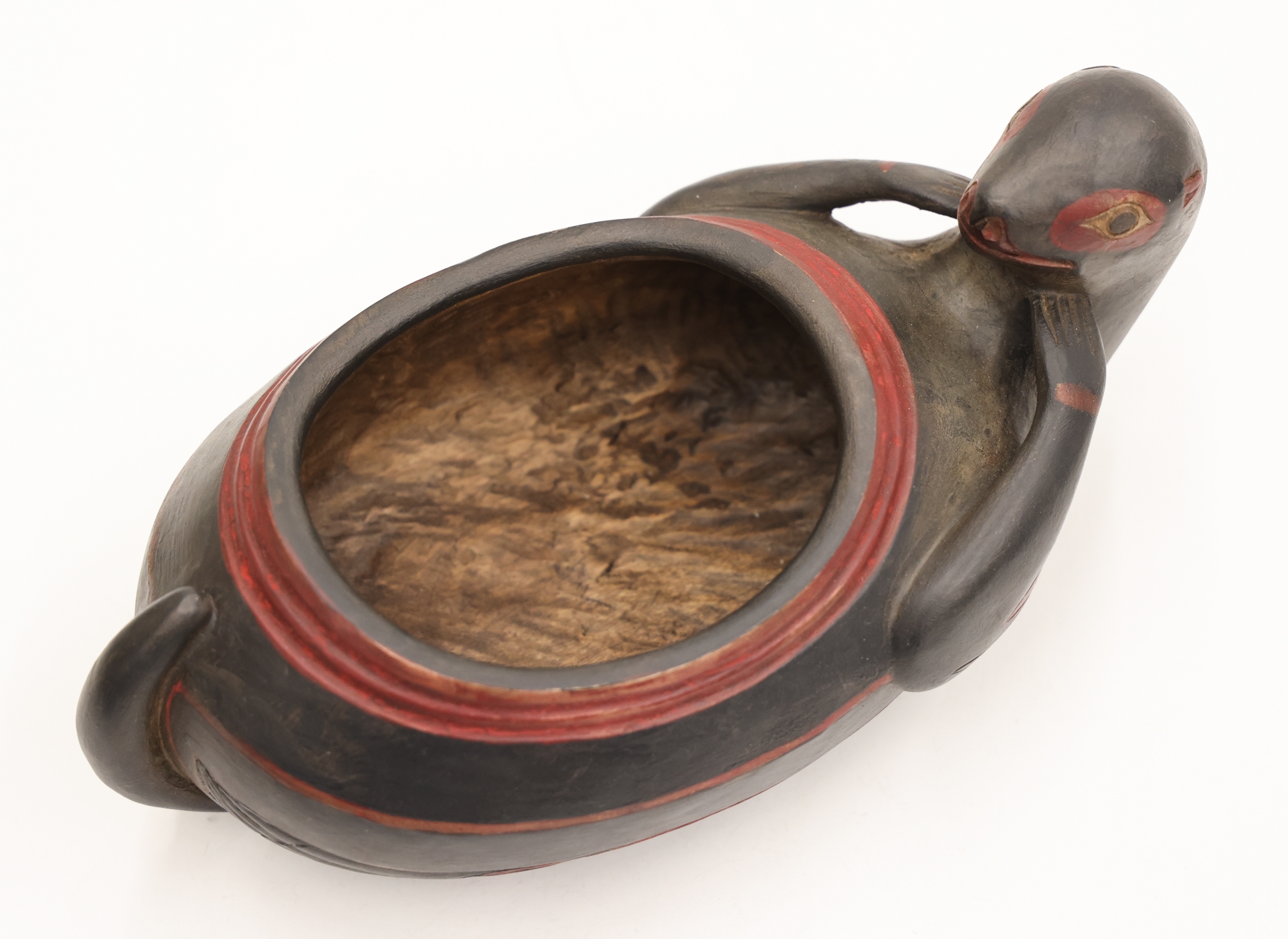 Artwork by Ken Kidder, Otter Grease Bowl, Made of Painted Alder