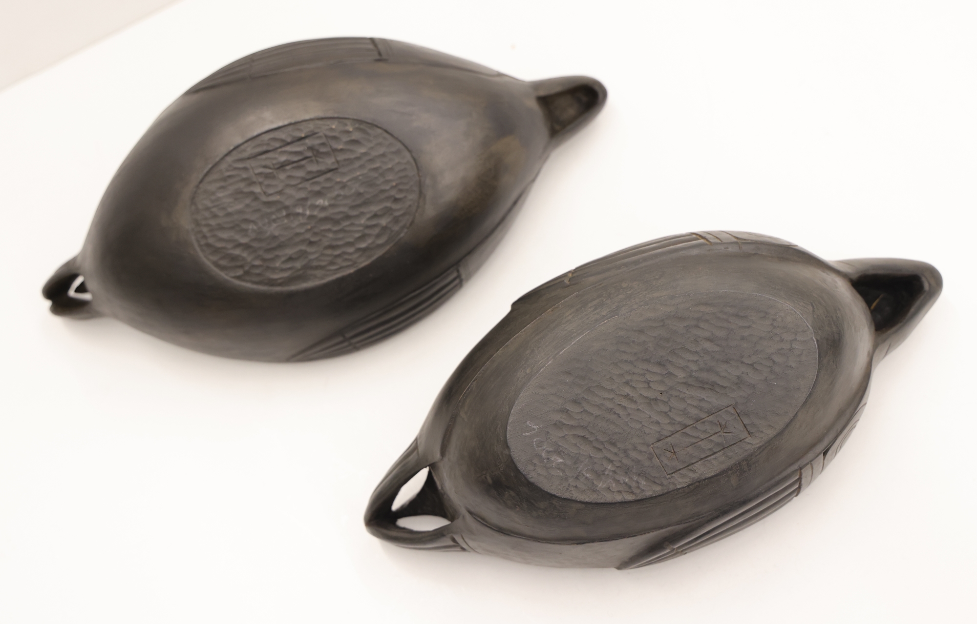 Artwork by Ken Kidder, Seal Grease Bowls, Made of Painted Alder