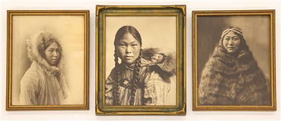 3pc Beverly Bennett Dobbs Eskimo Portrait Photographs Framed - Beverly Dobbs