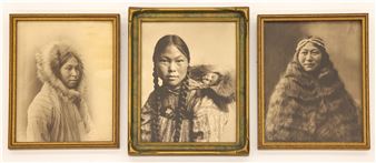 3pc Beverly Bennett Dobbs Eskimo Portrait Photographs Framed - Beverly Dobbs