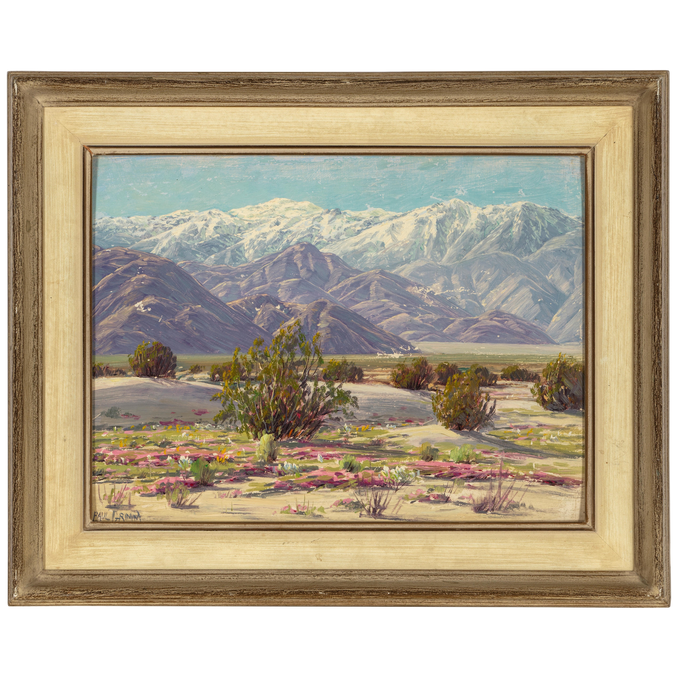 Artwork by Paul Grimm, Desert with Snow, Made of oil on board