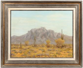 Superstition Mountain Framed Painting - Ruth Kaler