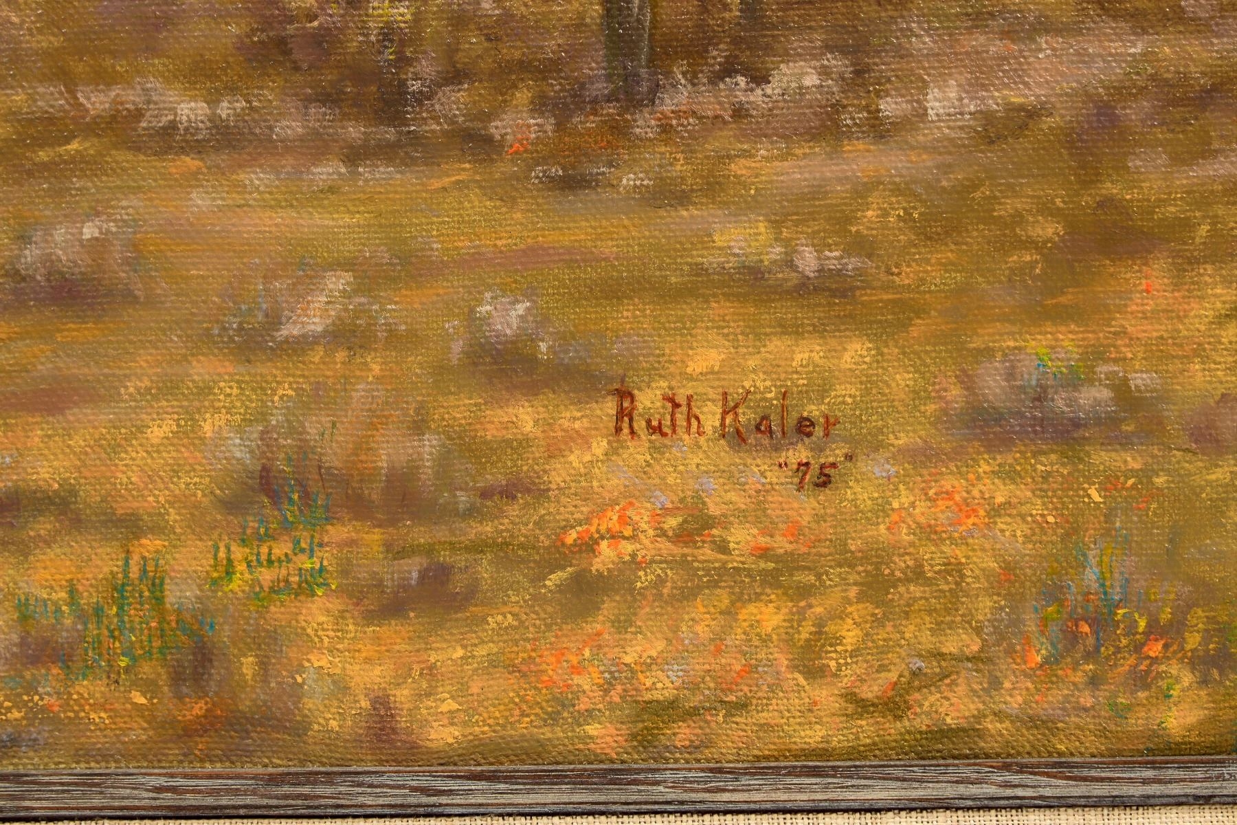 Artwork by Ruth Kaler, Superstition Mountain Framed Painting, Made of acrylic painting