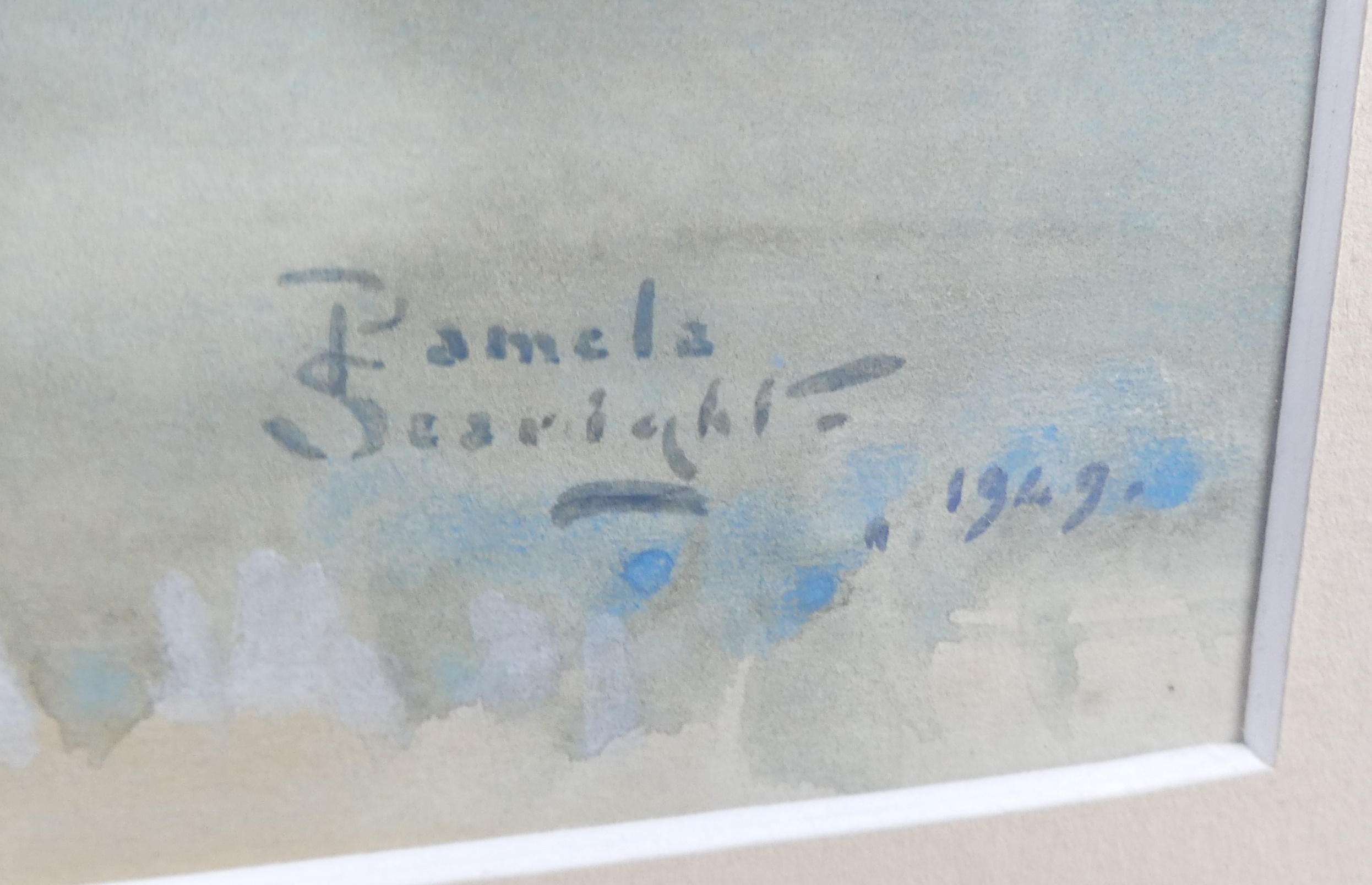 Artwork by Patricia Searight, Aquilo, Made of watercolour heightened with white