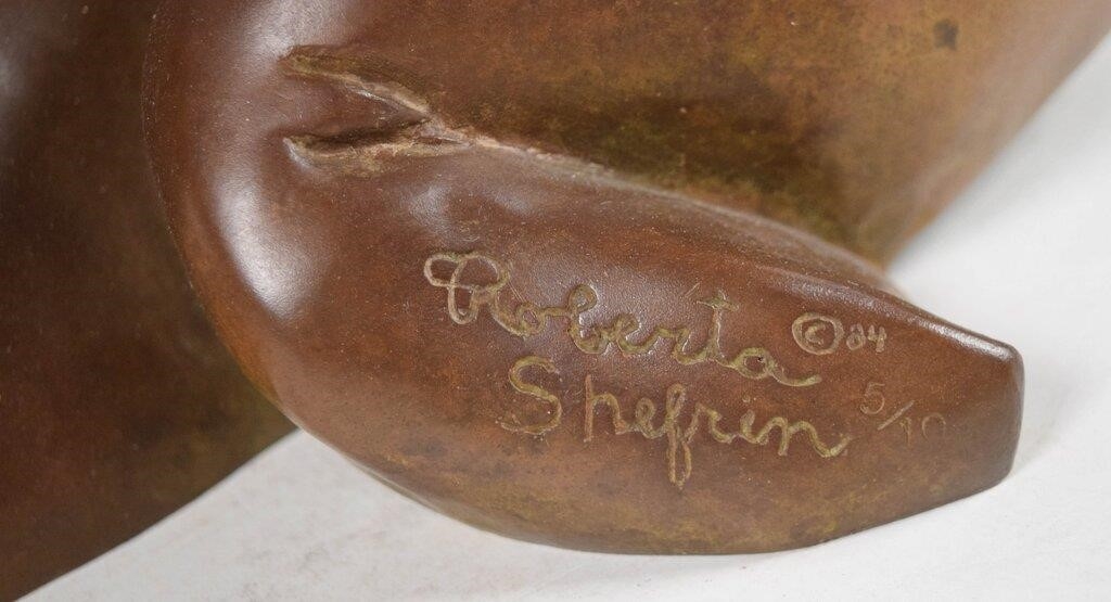 Artwork by Roberta Baskin Shefrin, Bronze Reclining Nude, Made of bronze