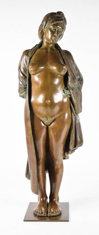 Artwork by Roberta Baskin Shefrin, Roberta Baskin Shefrin Patinated Bronze Nude, Made of bronze