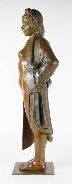 Artwork by Roberta Baskin Shefrin, Roberta Baskin Shefrin Patinated Bronze Nude, Made of bronze