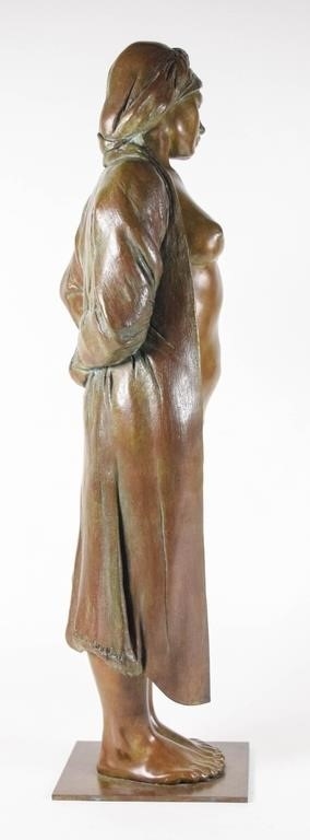 Artwork by Roberta Baskin Shefrin, Roberta Baskin Shefrin Patinated Bronze Nude, Made of bronze