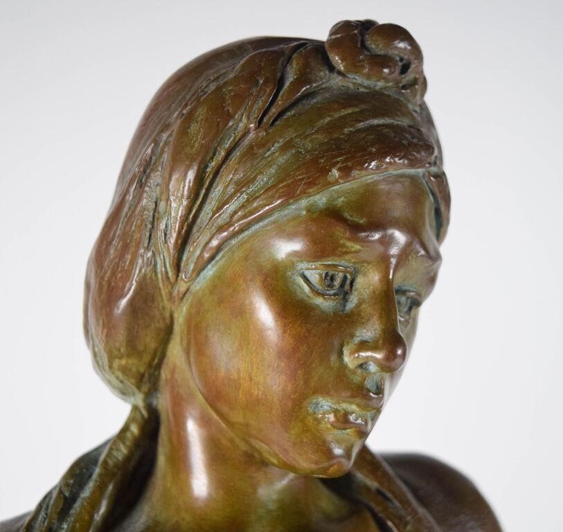 Artwork by Roberta Baskin Shefrin, Roberta Baskin Shefrin Patinated Bronze Nude, Made of bronze