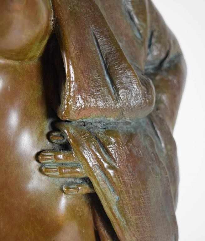 Artwork by Roberta Baskin Shefrin, Roberta Baskin Shefrin Patinated Bronze Nude, Made of bronze