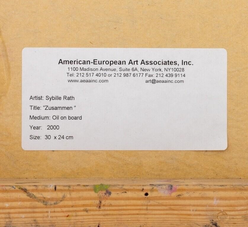 Artwork by Sybille Rath, Zusammen, Made of Oil on Board