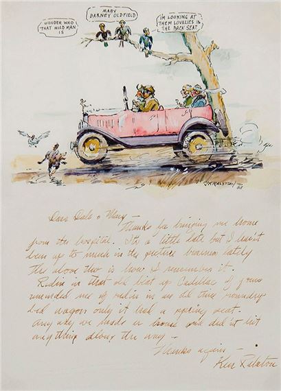 J.K. Ralston | Illustrated Personal Letter (1966) | MutualArt