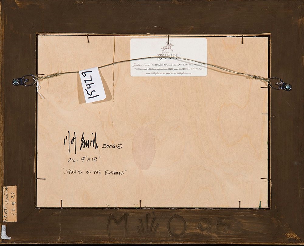 Artwork by Matt Read Smith, Spring in the Foothills, Made of Oil on board