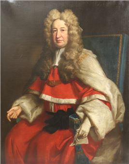 Three Quarter Length Portrait of Sir Thomas Bury (1655-1722), Chief Baron of the Exchequer - Jonathan Richardson