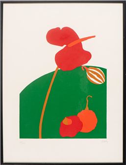 Antúrio e frutos - Nikias Skapinakis