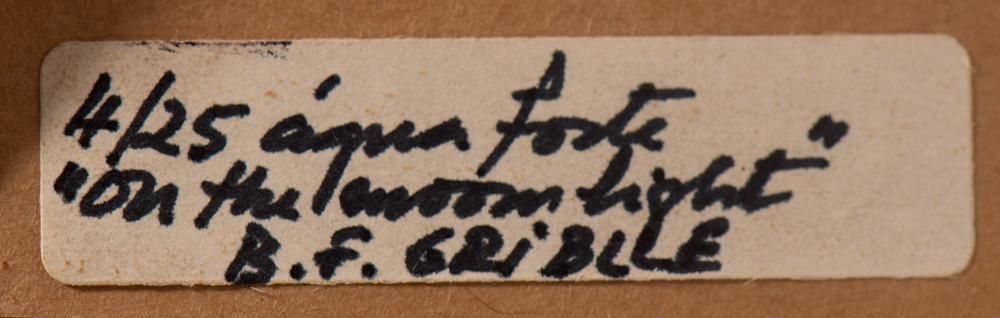 Artwork by Bernard Finegan Gribble, By the light of the Moon, Made of Água-forte sobre papel