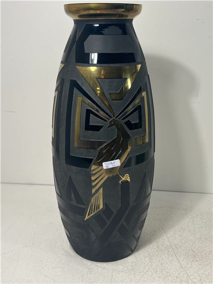 Vase décor de paons - Paul Bernard Gobena