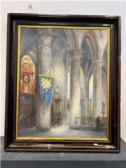 Intérieur d'église - Jozef Horenbant