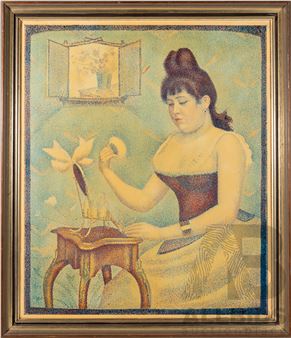 Vintage Reproduction Print on Board of Original - Georges Seurat