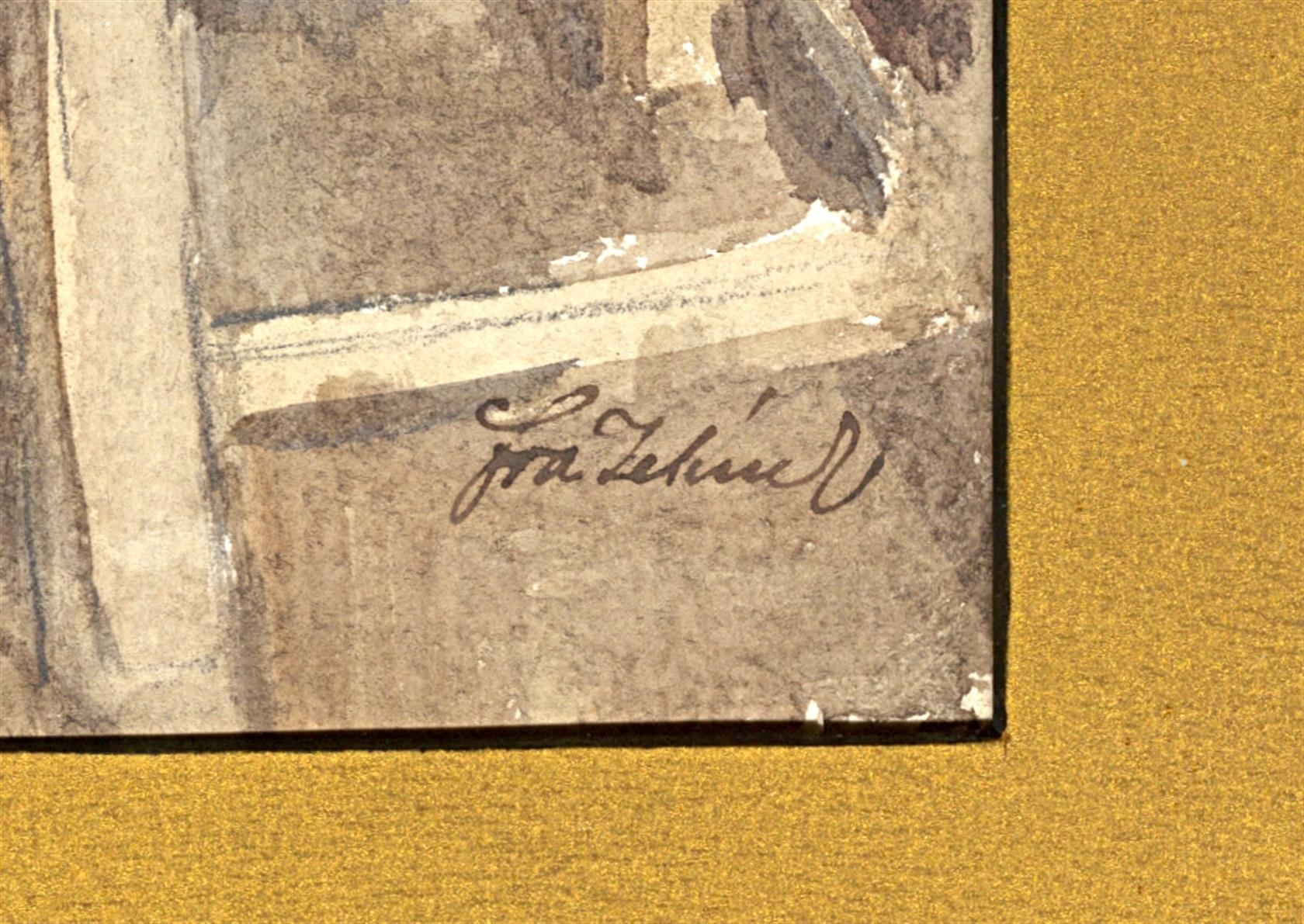 Artwork by František Antonín Jelínek, ena v domácnosti, Made of watercolor