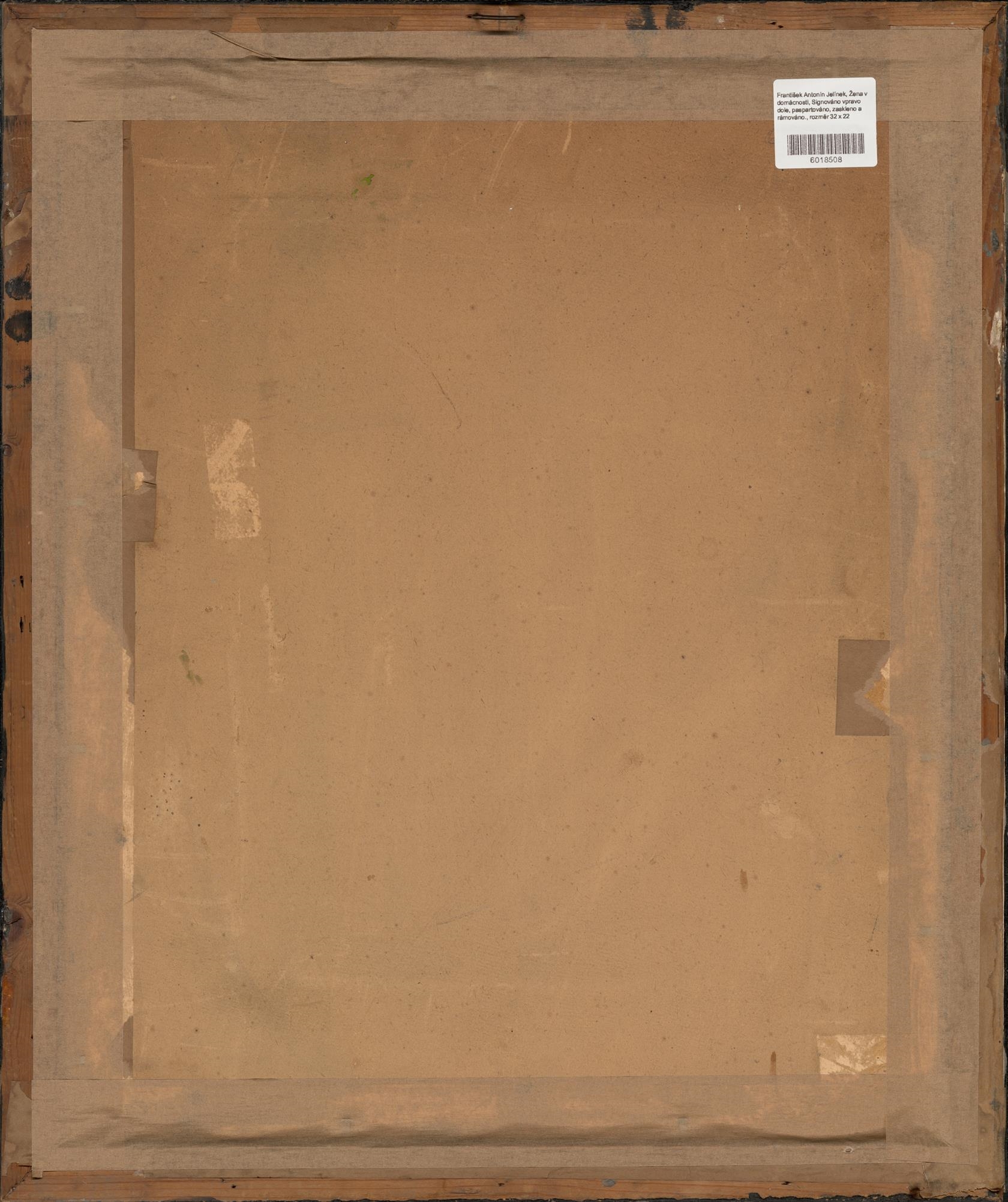 Artwork by František Antonín Jelínek, ena v domácnosti, Made of watercolor