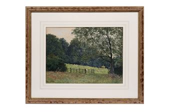 Working on the farm | watercolour - William Cosens Way