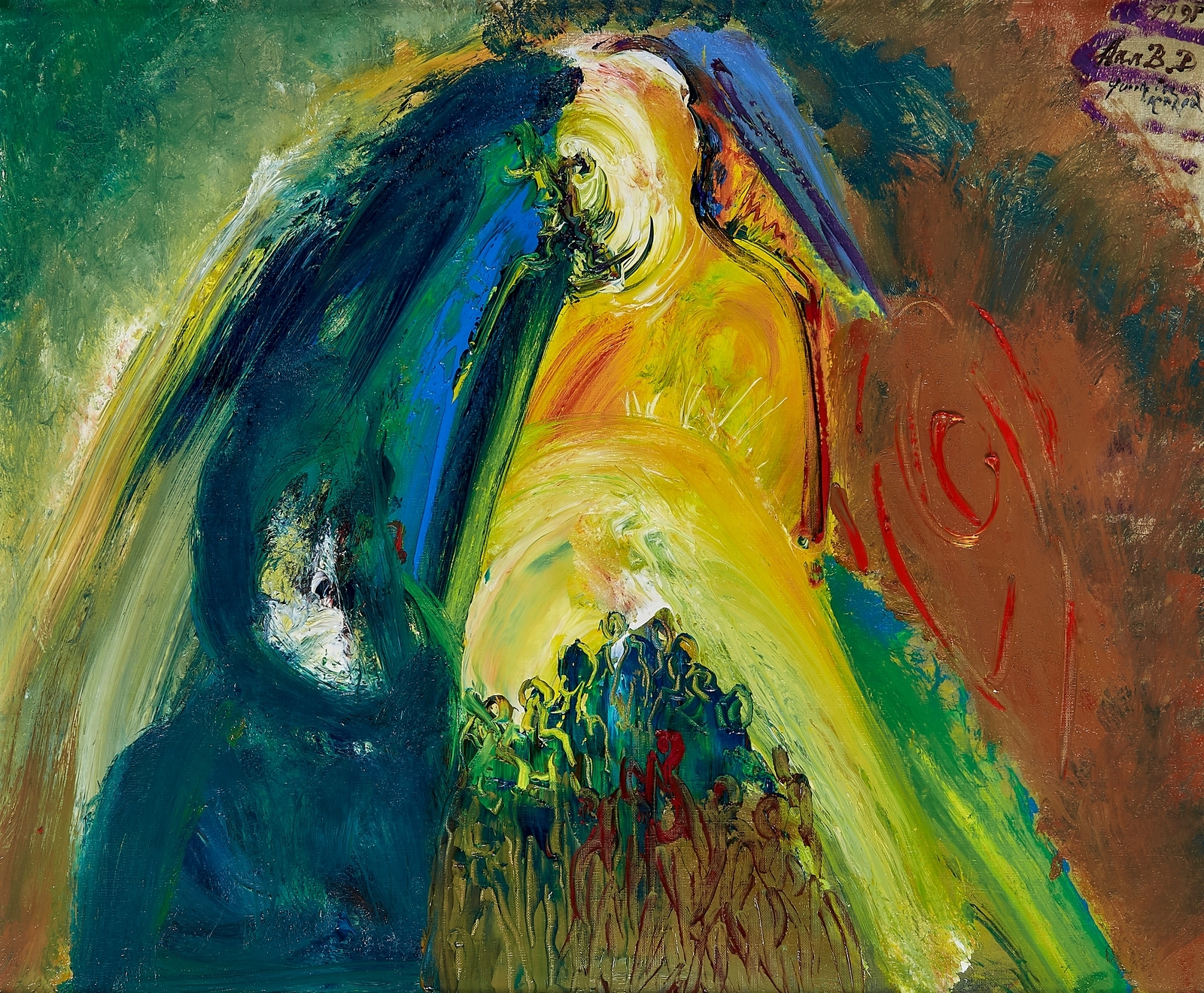 Artwork by Han Bongduk, Blessing, Made of oil on canvas